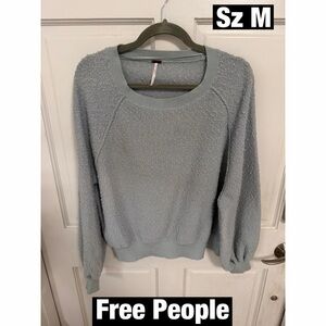 Free People Teal Found my Friend Knit Sweater - Women's Medium